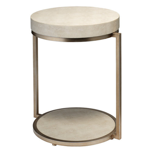 Sasha Side Table | Round Top | 18" | White | Gold
