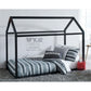 Full Bed Frame with House Shaped Design, Black By Casagear Home
