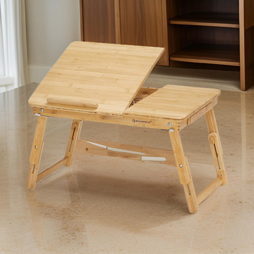 Reid Lapdesk Table | 1 Drawer | Tilting Top | Brown