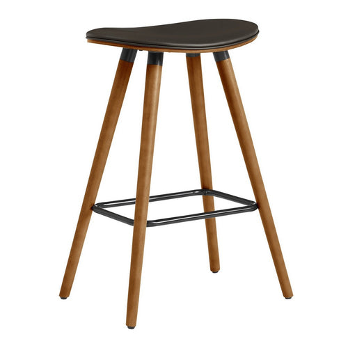 Reid Counter Stool | 26" | Backless | Faux Leather | Brown