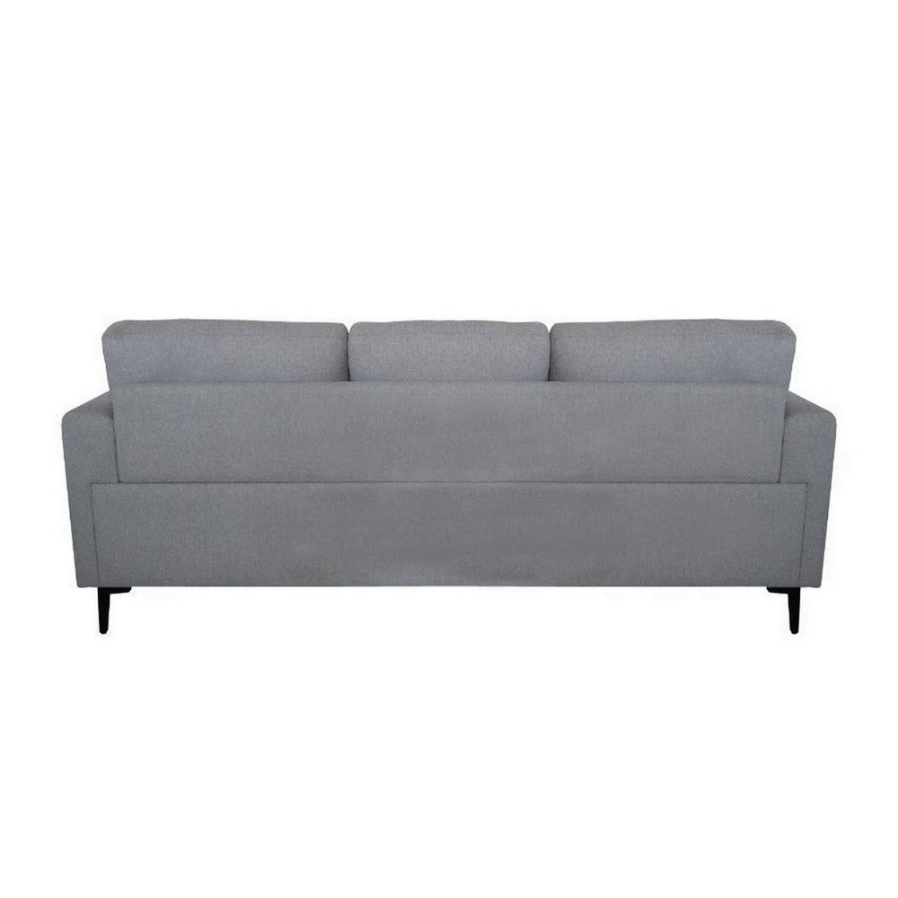 Sofa with Fabric Upholstery and Sleek Metal Legs Gray BM250321