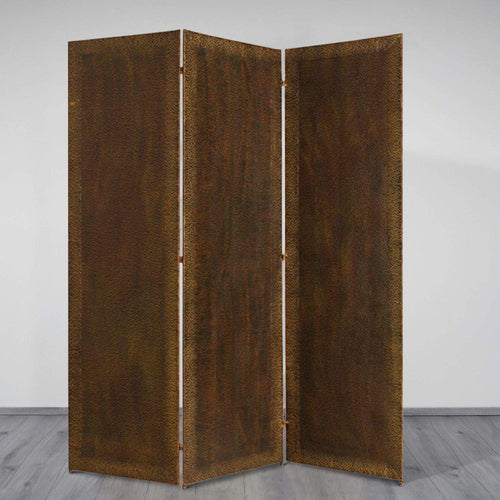 Arlo Room Divider | 3 Panel | Textured Nub Accents | Brown