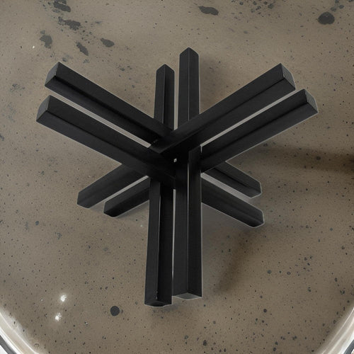 Nova Accent Decor | Metal Double Jack Design | Black