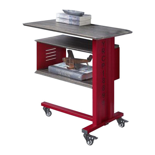 Nova Accent Table | Cargo Style | 3 Caster Wheels | Red