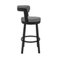 Swivel Counter Barstool with Curved Open Back and Metal Legs, Light Gray By Casagear Home