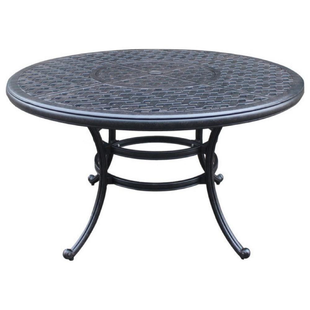 Outdoor Dining Table | 52’’ Round | Cast Metal | Dark Bronze BM272411