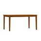 Nova 60 Inch Rectangular Dining Table, Tapered Legs, Rich Walnut Brown By Casagear Home