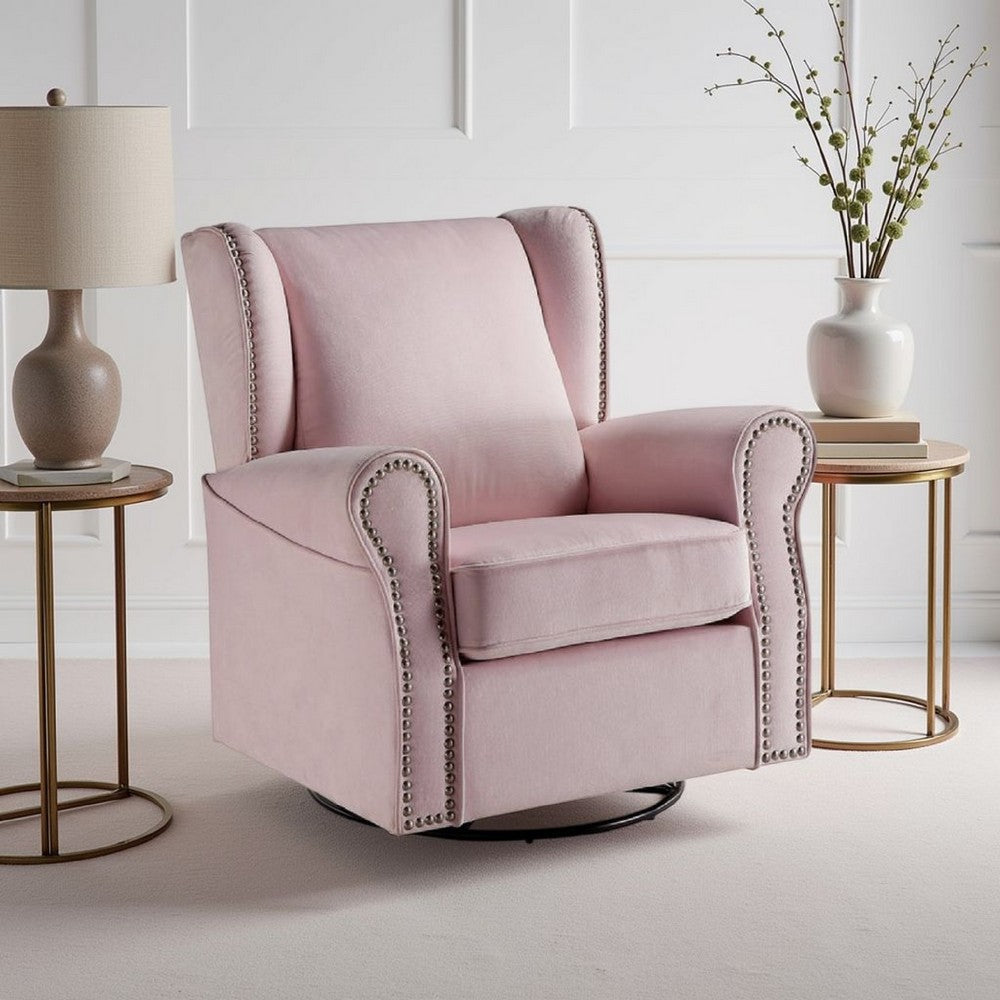 pink grey glider chair