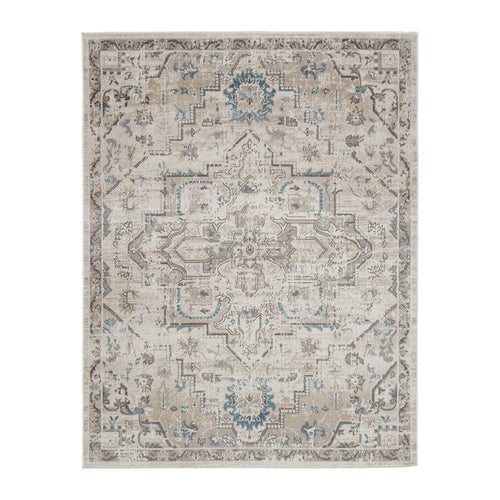 Tyra Area Rug | 5 x 7 | Medallion Pattern | Washable | Multicolor
