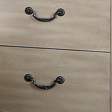 Bran 27 Inch Modern 2 Drawer Nightstand Pine Wood Grains Light Brown BM284303