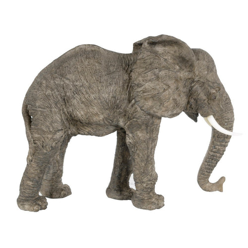 Don Elephant Figurine | 13" | Walking | Realistic Polyresin | Gray