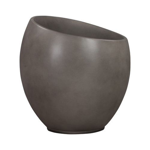 Shae Planter | 11" | Medium | Angled Rim | Concrete | Gray