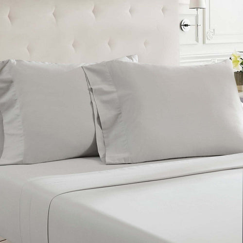 Ivy Sheet Set | 4 Piece California King | Cotton | Prewashed Light Gray