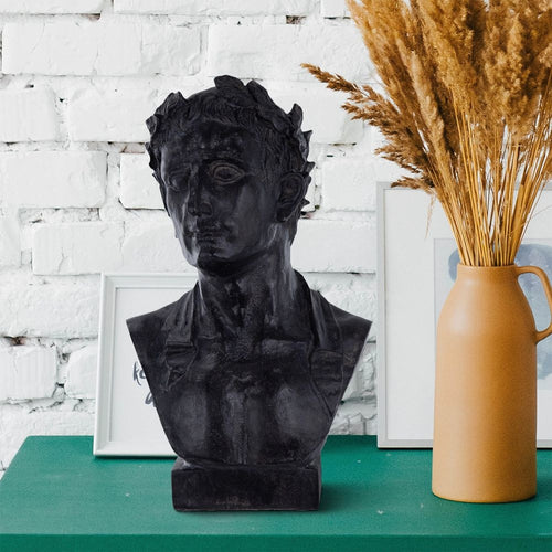 Atticus Bust | 11" | Resin Statue | Matte Black Finish