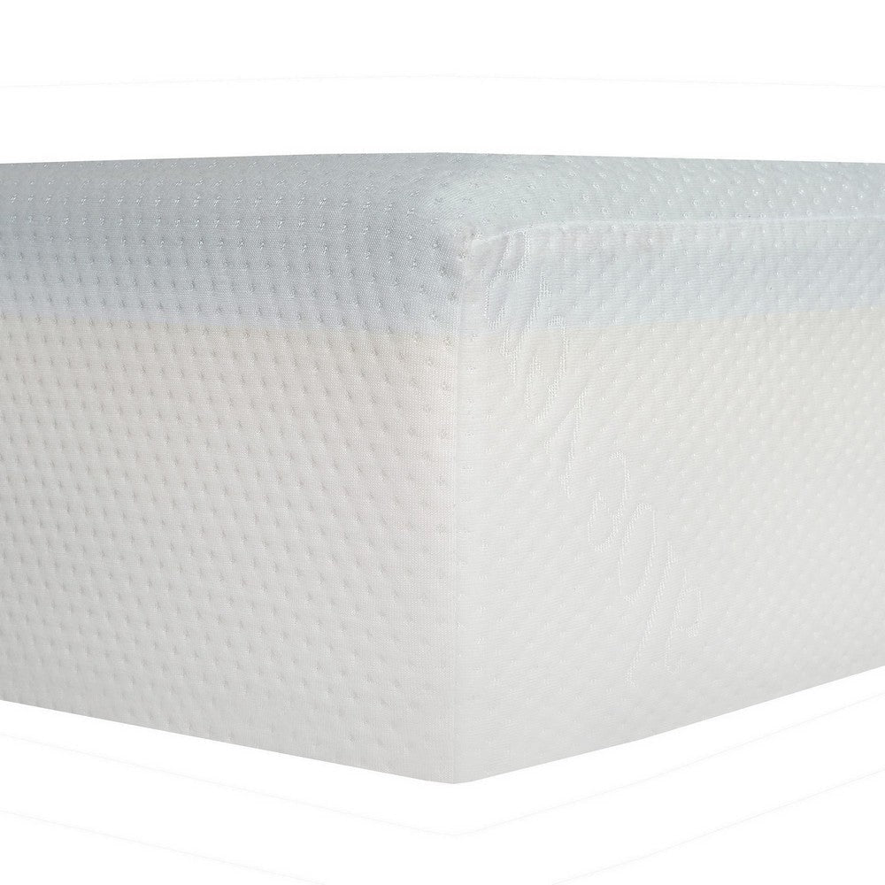 Que 6 Inch Full Size Memory Foam Mattress Gel Infused Fabric Upholstery By Casagear Home BM286438