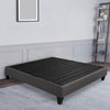Tamy California King Size Platform Bed Frame, Dark Gray Linen Upholstery By Casagear Home