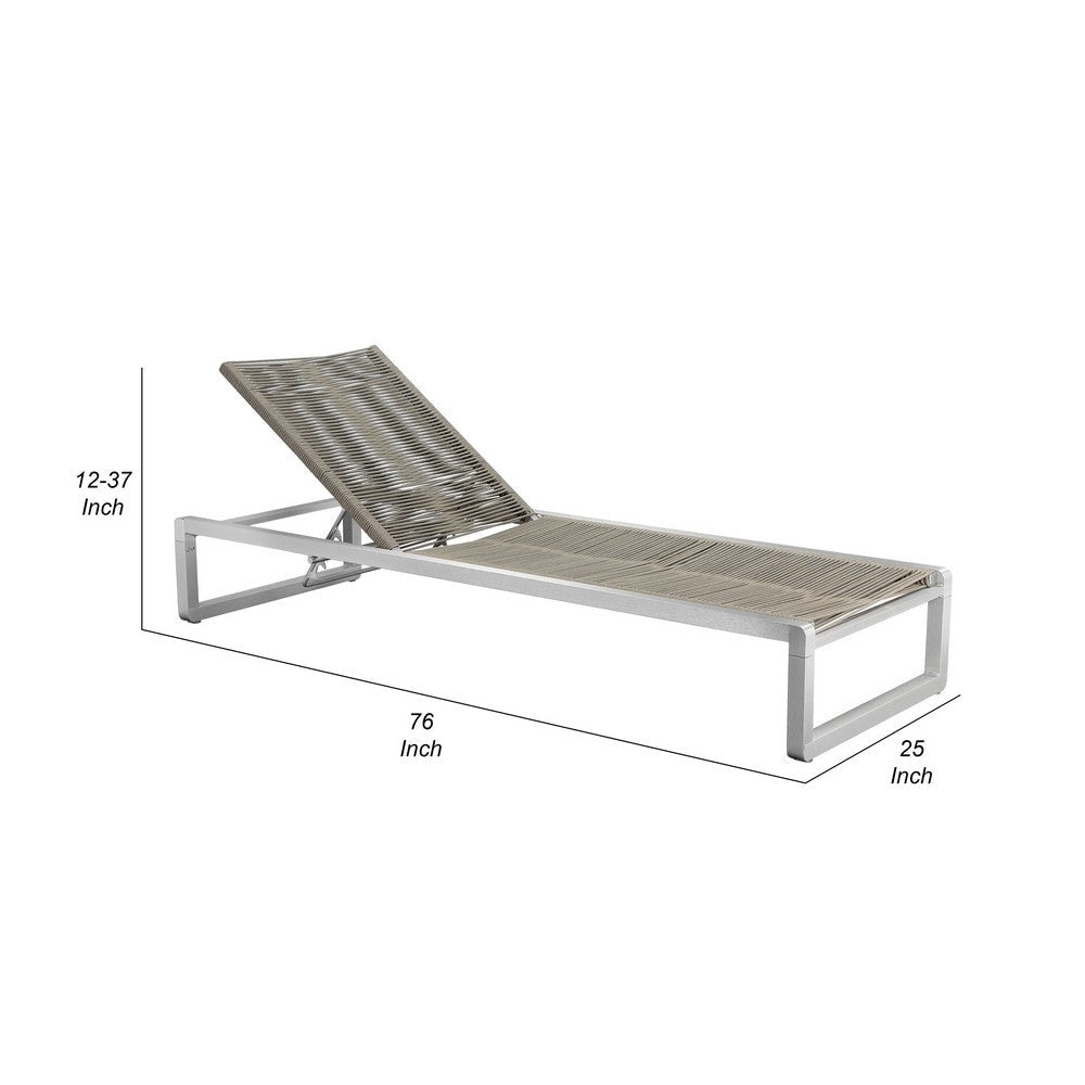 Kylo Chaise Lounger | 76’’ | Outdoor | Adjustable | Gray Aluminum BM287820