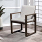 Neji 24 Inch Dining Chair, Burnt Brown Eucalyptus Wood Frame, Thick Cushion By Casagear Home