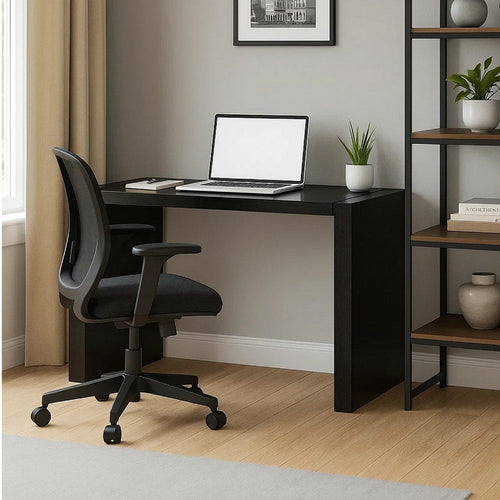 Lulu Computer Desk | 28" | Panel Legs | Wenge Finish