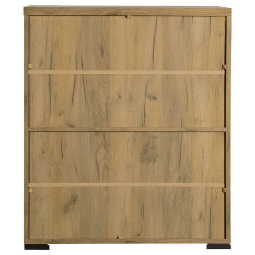 Accent Cabinet | 38" | 5 Shelves | Golden Oak Brown