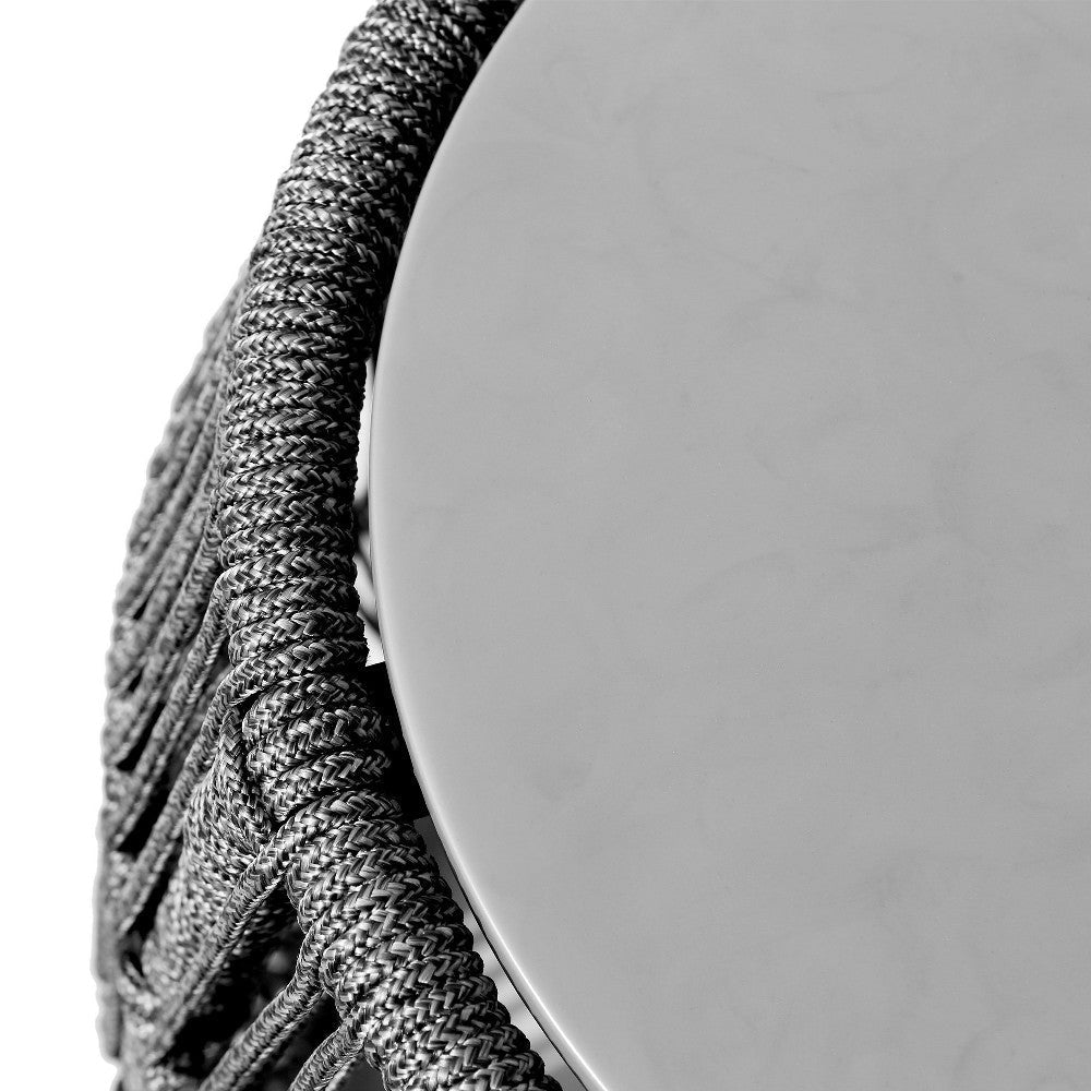 Gip End Table Stool | 22’’ | Stone Top | Rope Frame | Gray BM295620