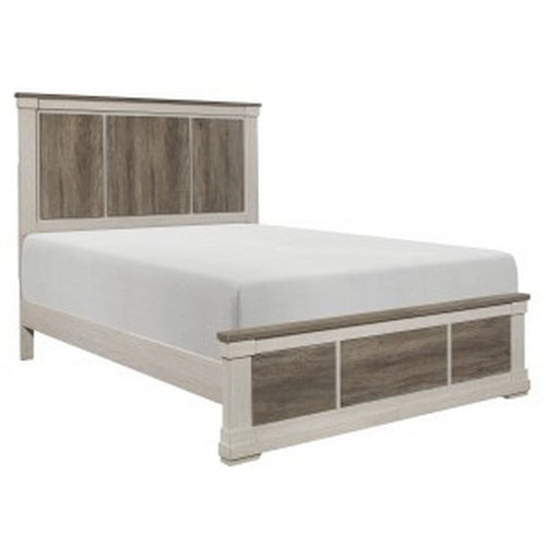 Caro Queen Bed | Classic | 2 Tone Gray & White