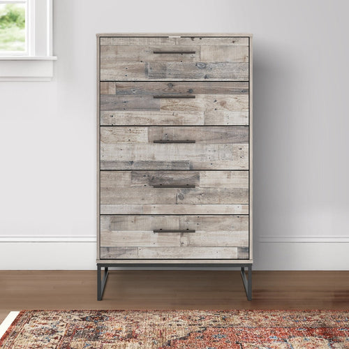 Vyne Tall Dresser Chest | 51" | 5 Drawers | White Woodblock Base
