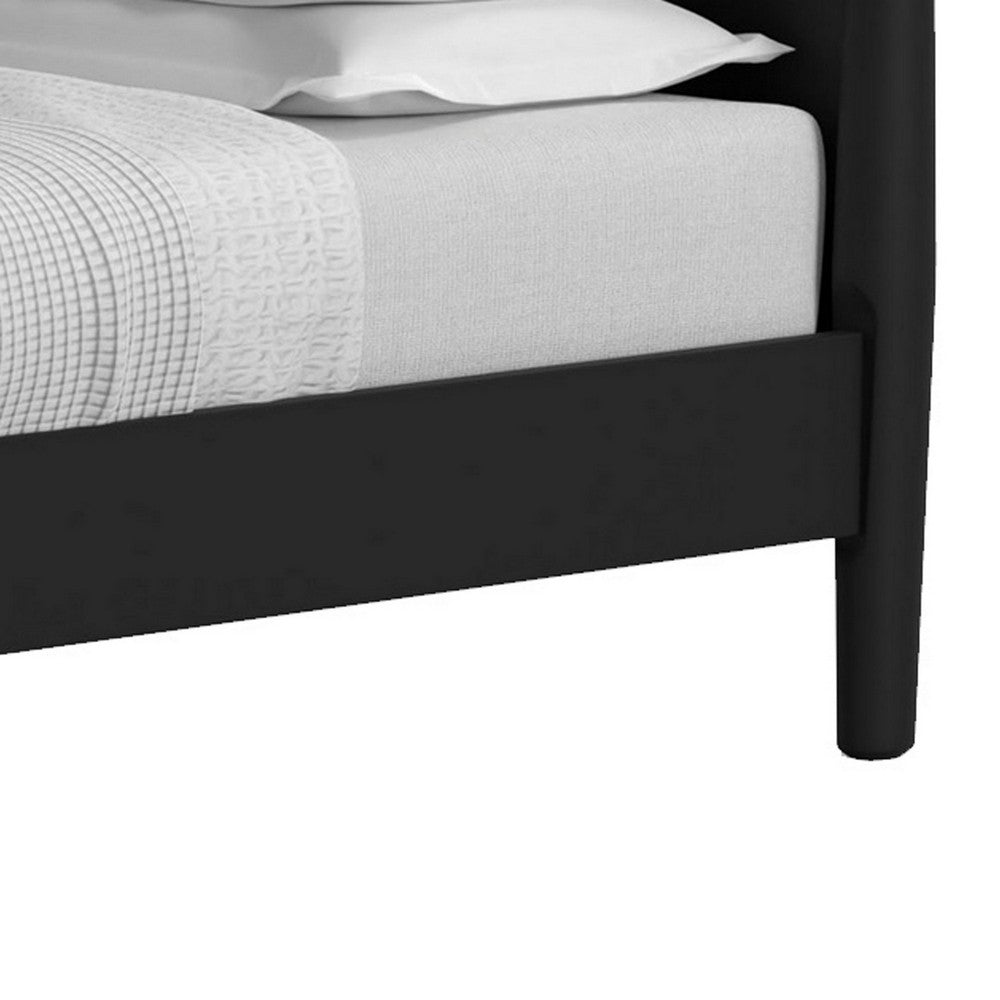 Ian Twin Size Daybed, Slatted Support, Tapered Legs, Black by Casagear Home