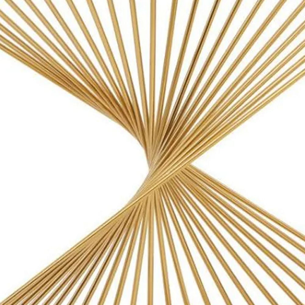 Glen 47 Inch Sofa Console Table Tempered Glass Top Twisted Slatted Design BM300679