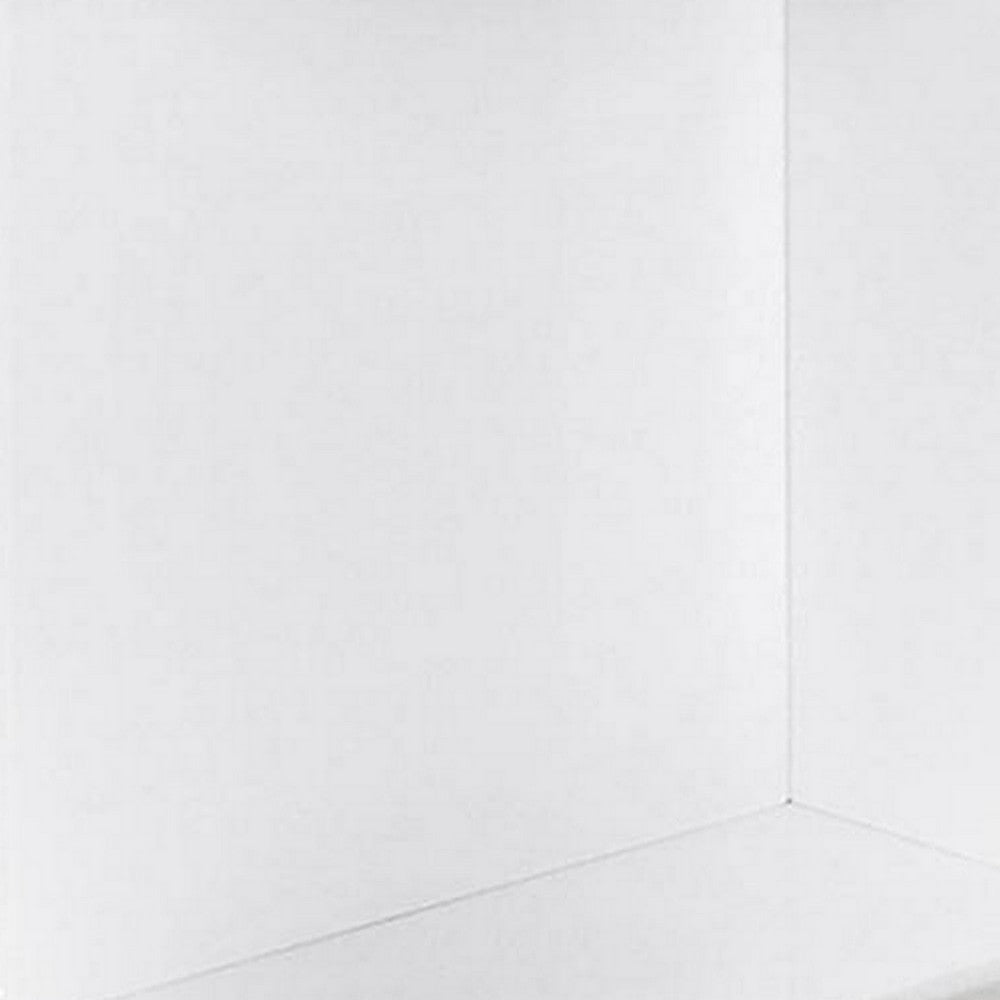 Liam 22 Inch Square Side End Table White Wood Pedestal Base Glass Top BM300741