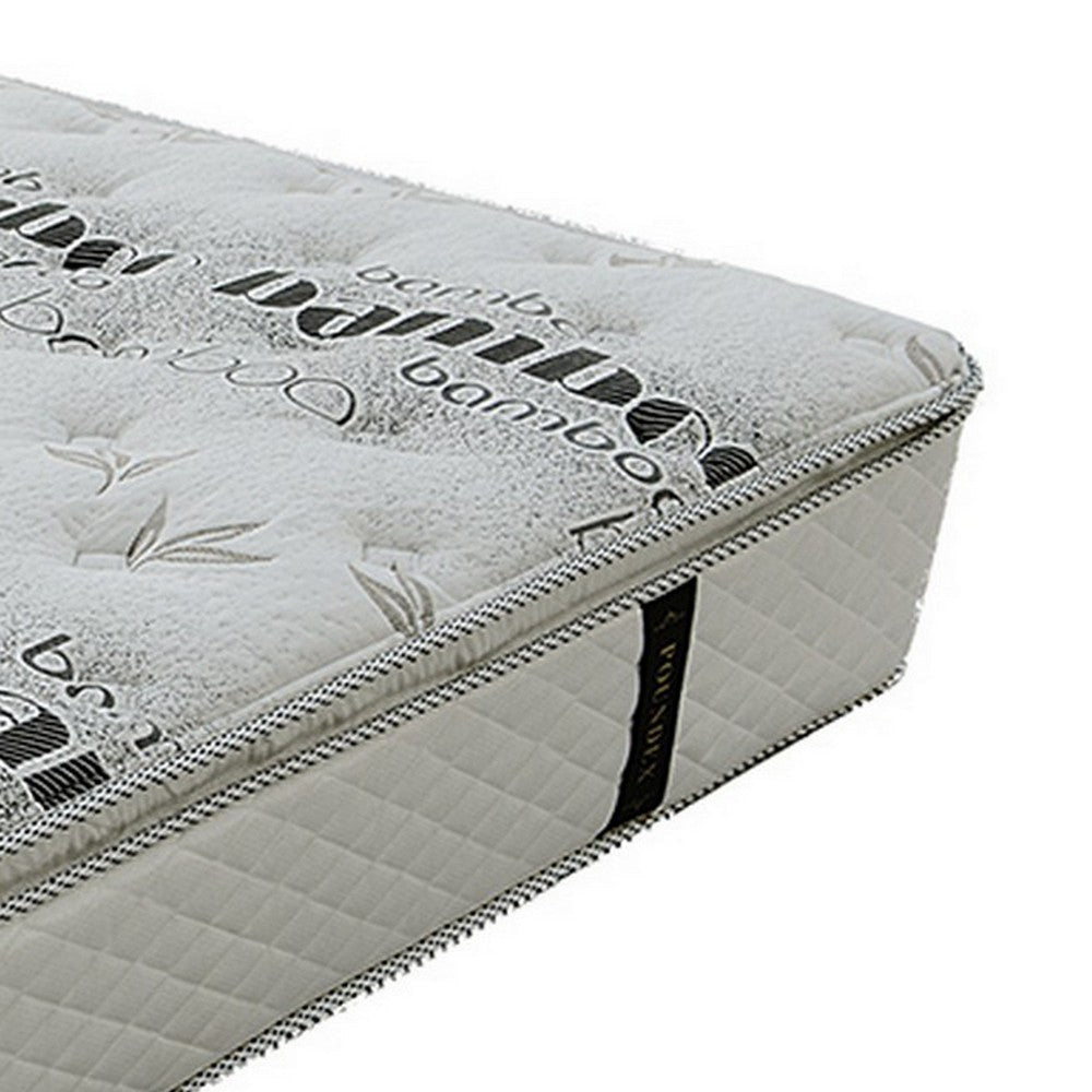 Ayu 12 Inch Pocket Coil California King Mattress Bamboo Cotton Top White BM301411