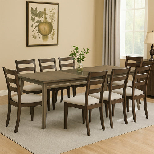 Yuki 72-88 Inch Extendable Dining Table, Tapered Legs, Vintage Walnut Brown By Casagear Home