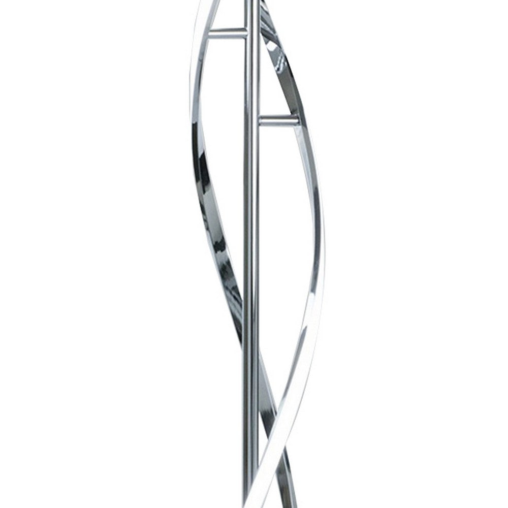 Jam 63 Inch Floor Lamp, LED, Metal Round Base, Accent Silver Metal Base