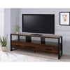 Anny 60 Inch TV Media Entertainment Center, 3 Drawers, Black, Dark Brown By Casagear Home