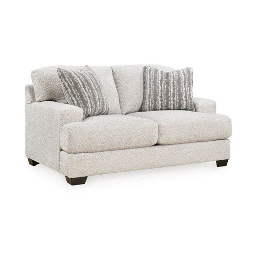Ashley Emma 68" Loveseat with 2 Accent Pillows, Gray Polyester