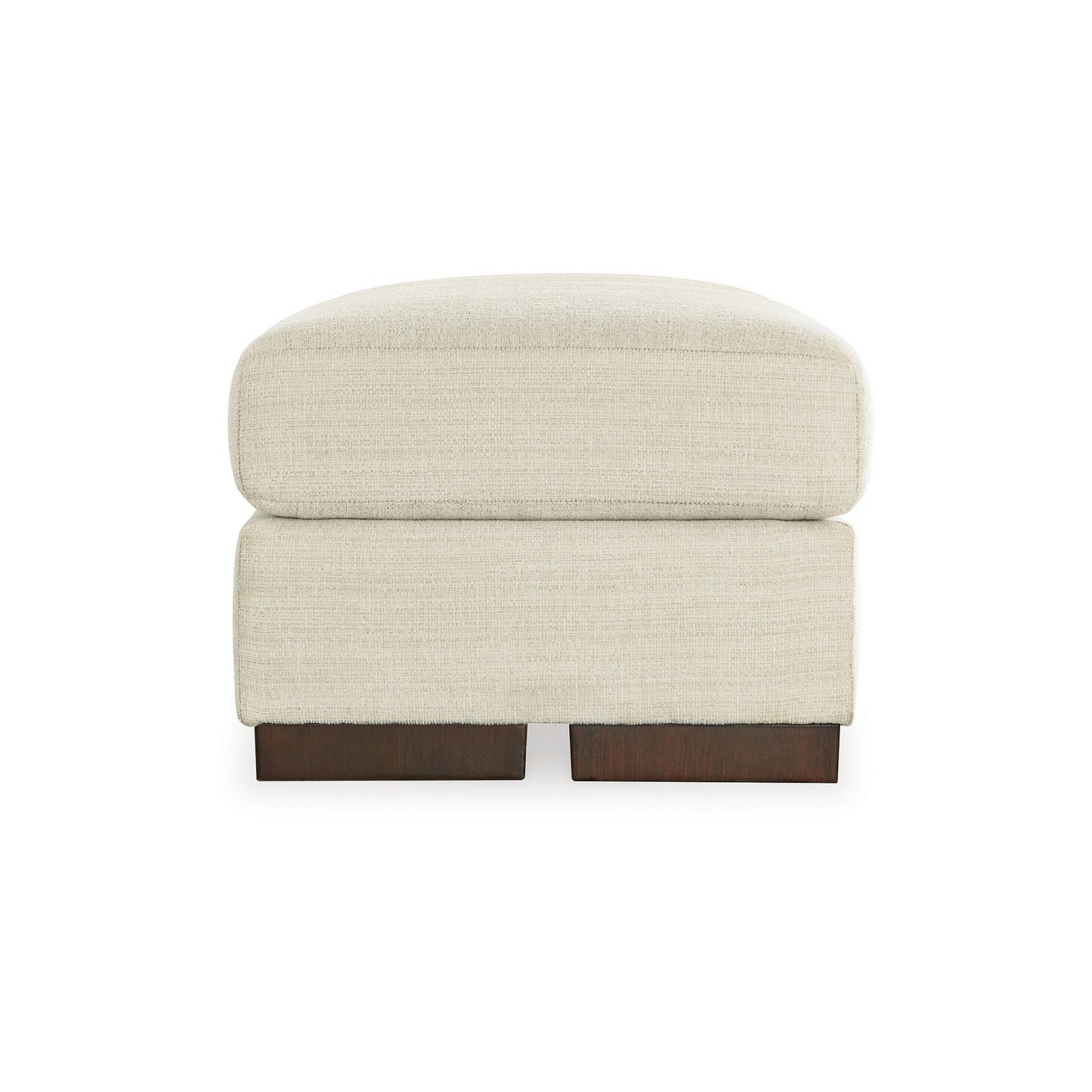 Ashley Magg 44" Ottoman, Low Profile Block Feet, Beige Polyester