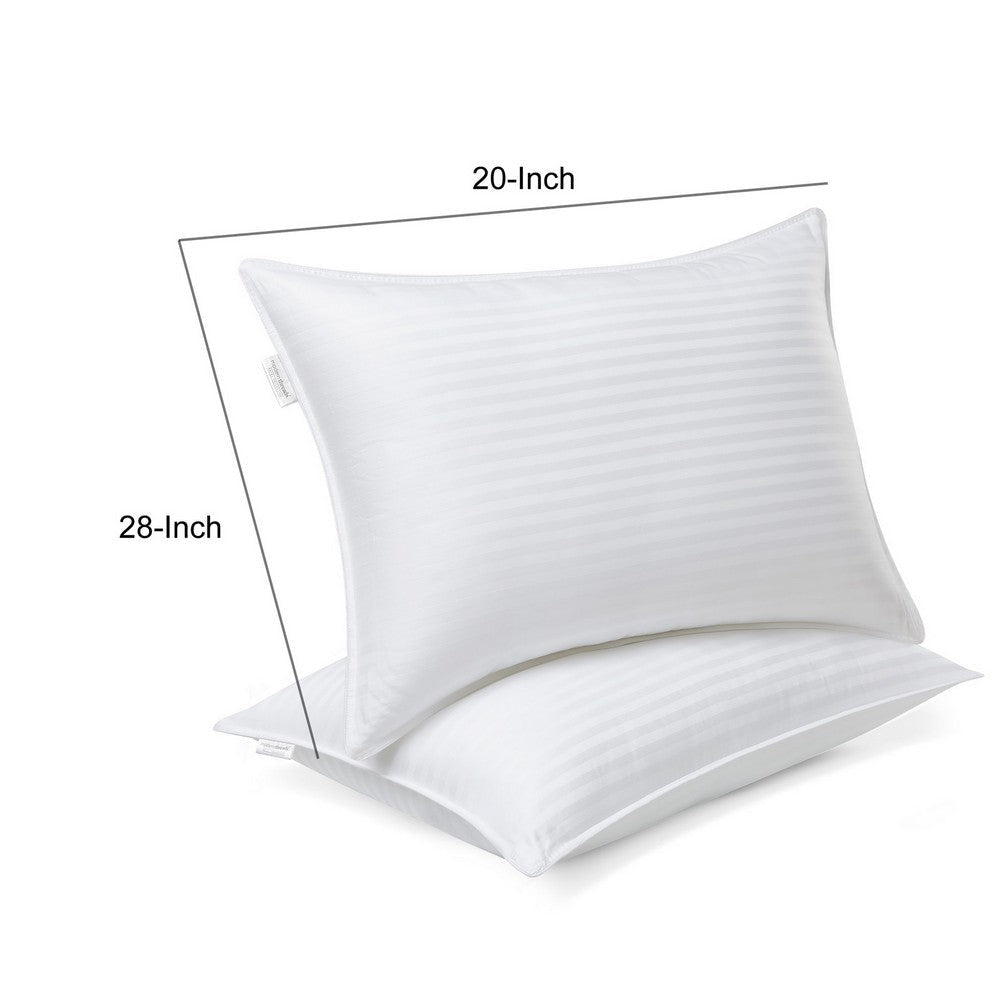 Alice 20 x 28 Queen Size 2 Pillows Gel Infused Cooling Down Alternative By Casagear Home BM315878