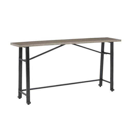 Ashley Xin 72" Counter Height Table, Metal Hardware, Rich Brown