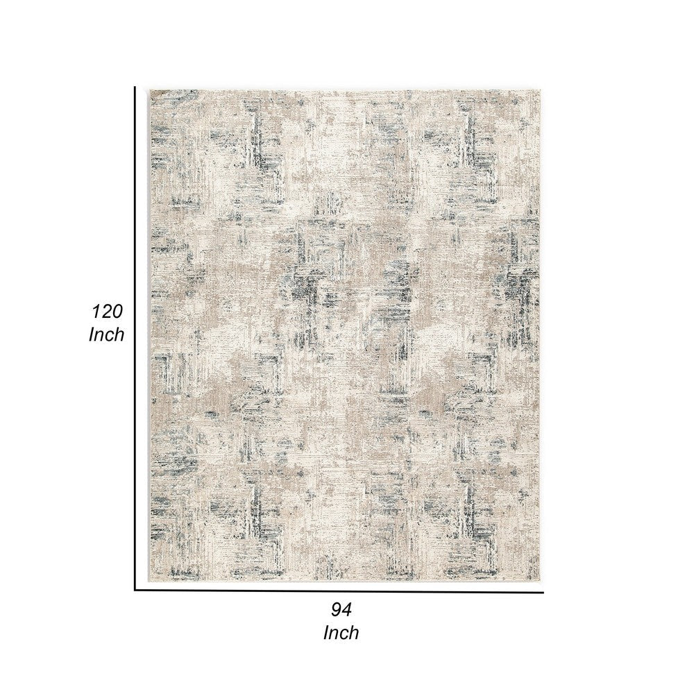 Ashley Toer 8 x 10 Large Area Rug Abstract Art Gray White