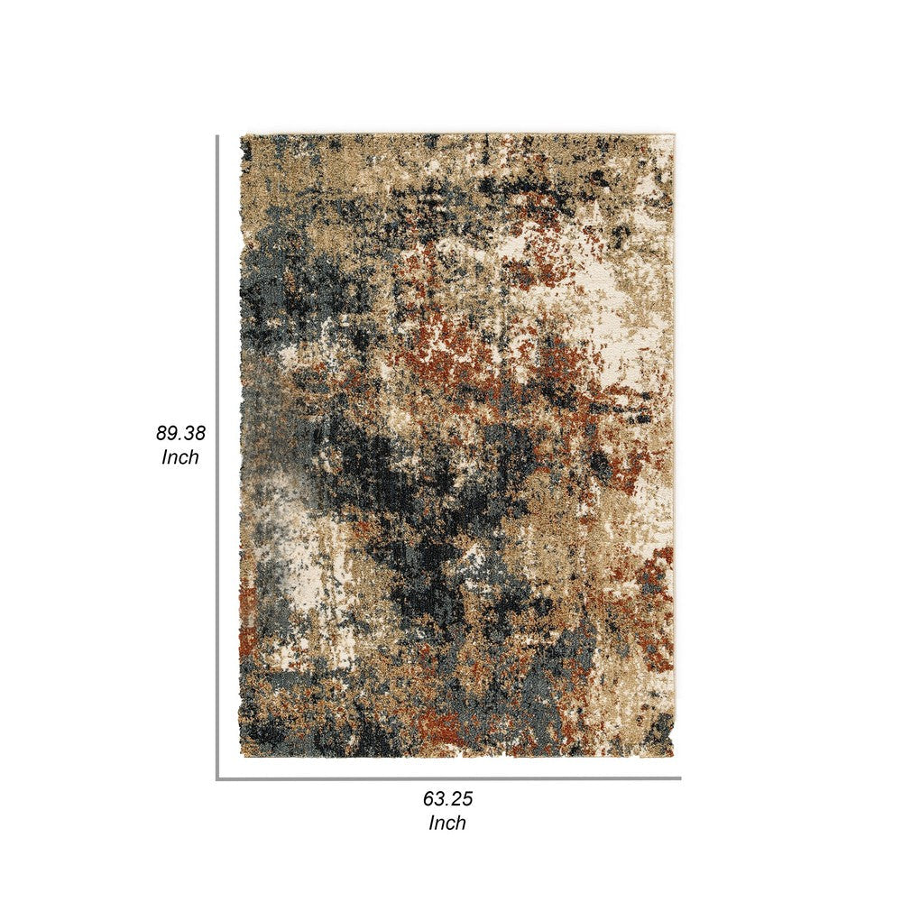 Ashley Vila 5 x 7 Medium Area Rug Abstract Design Brown Black