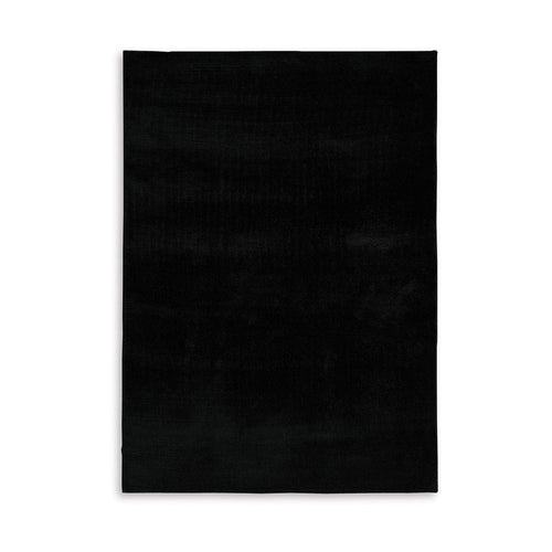 Ashley Stebin 8 x 10 Large Area Rug, Abstract Shag Style Black