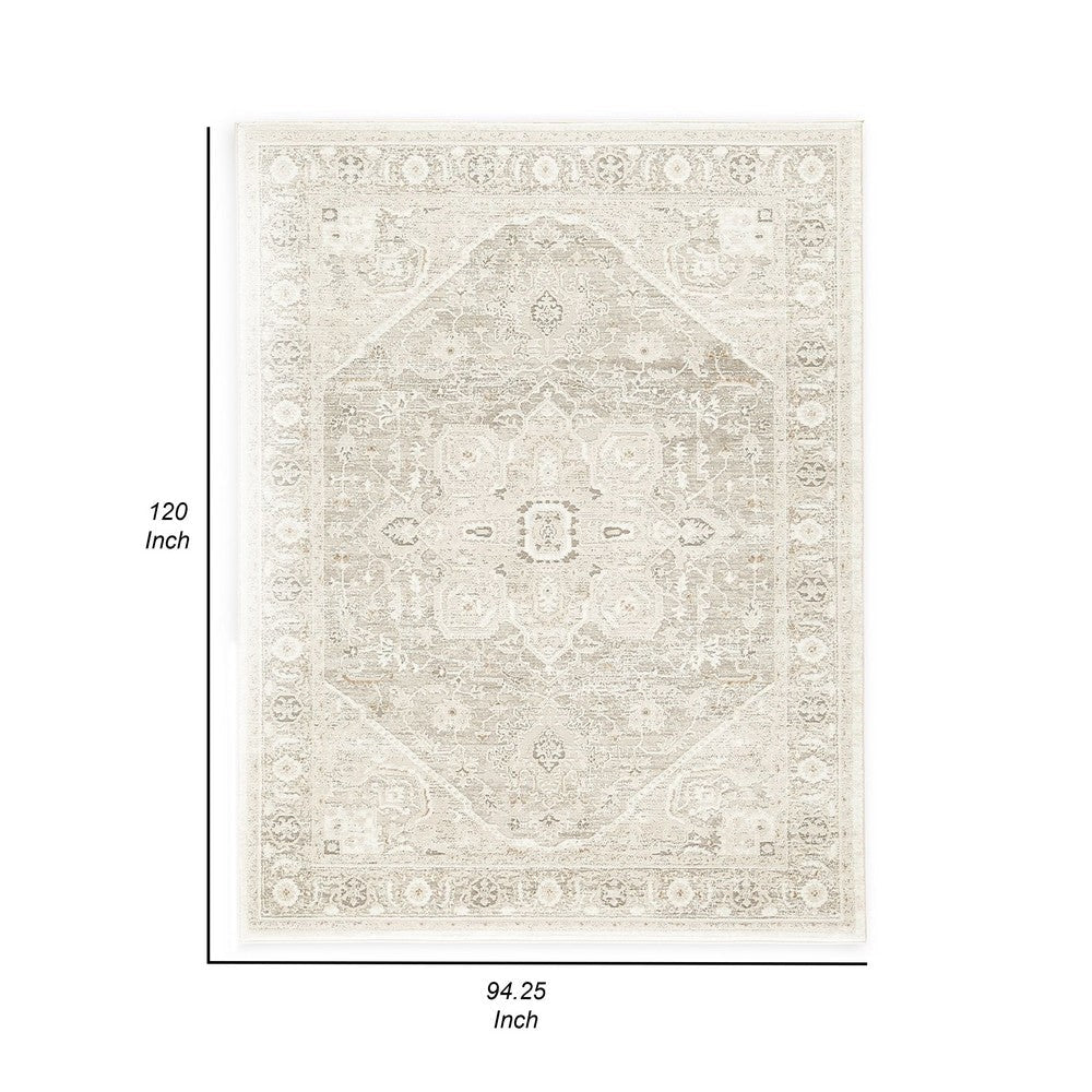 Ashley Wei 8 x 10 Large Area Rug Persian Medallion Motif Beige BM318288