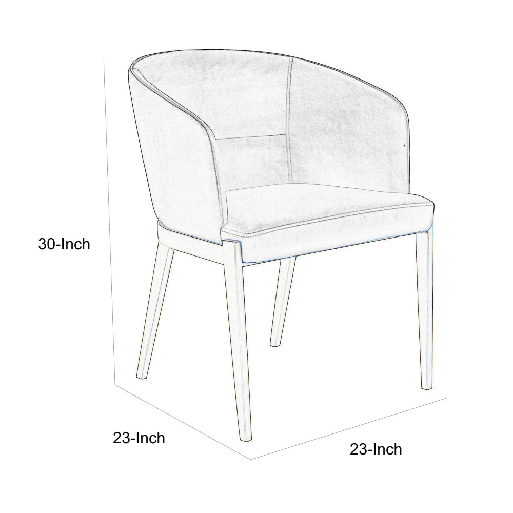 Cid Ravi 23 Inch Dining Chair Dark Gray Faux Leather Brass Steel Legs By Casagear Home BM318425