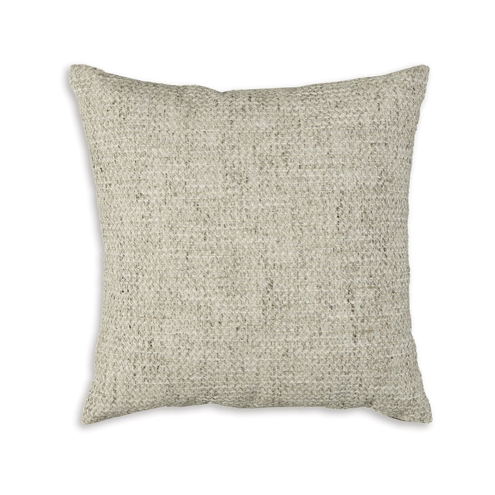 Ashley Throw Pillow Set of 4, 20", Woven Gray Design, Straight Edge