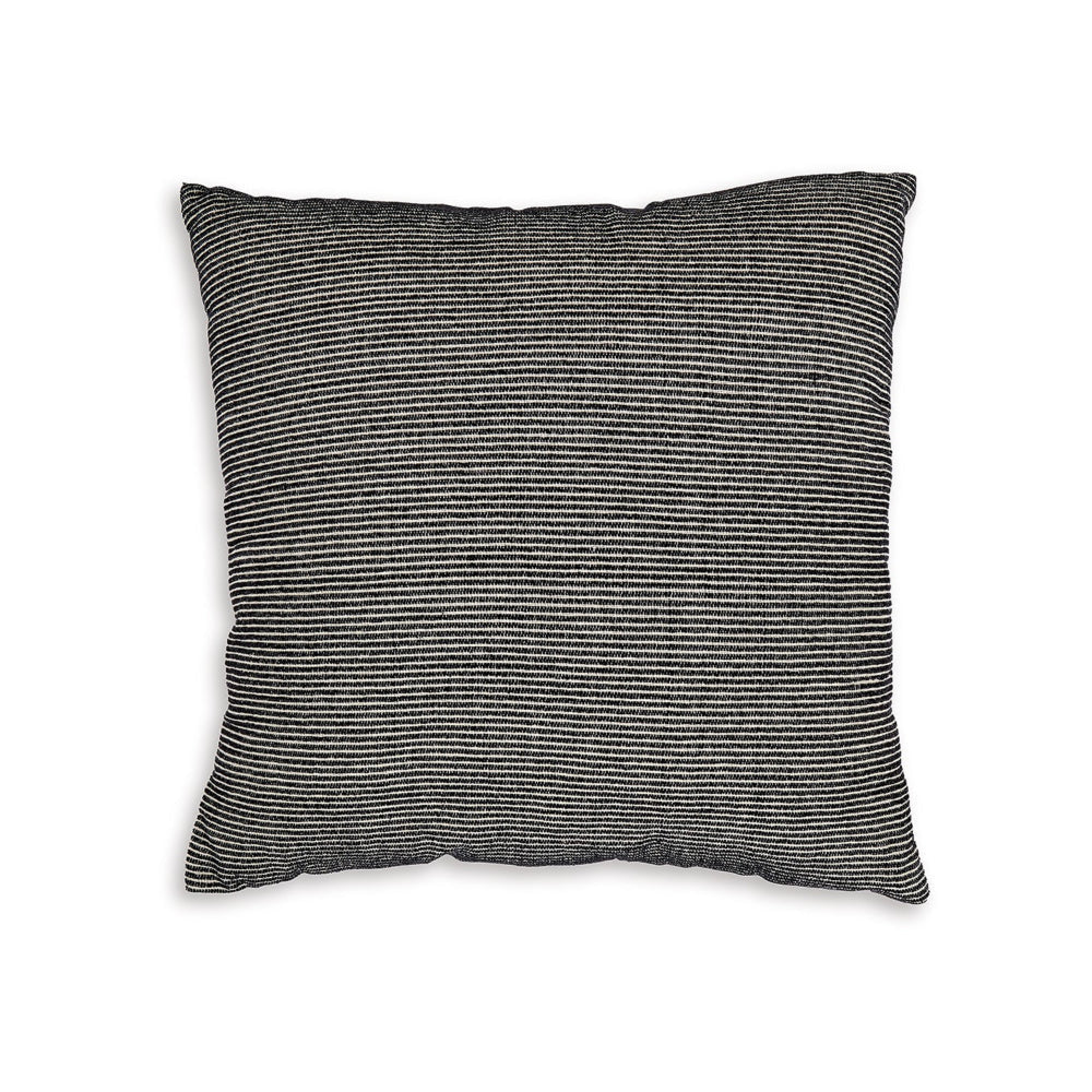 Ashley Throw Pillow Set of 4, 20", Cotton, Black and White Stripes