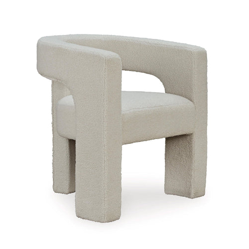Ashley Sovi Accent Chair, Cushioned Seating, Barrel Back, Ivory
