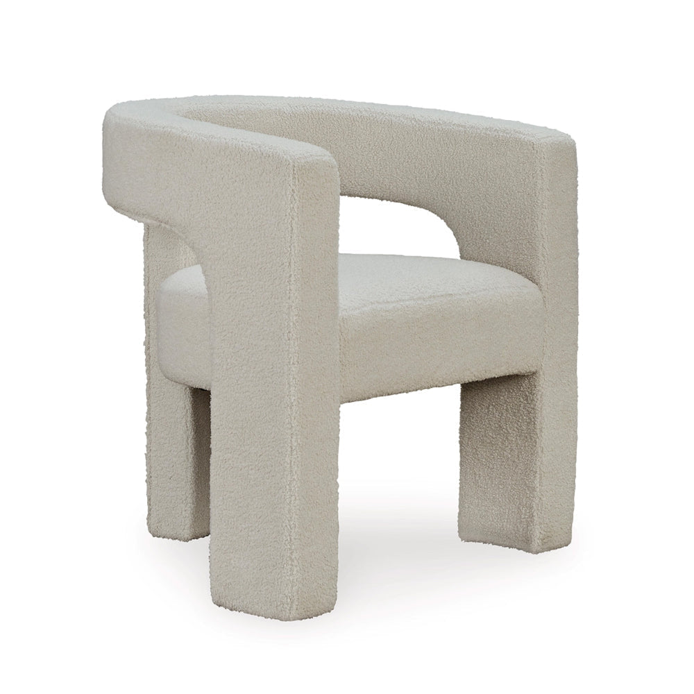 Ashley Sovi Accent Chair, Cushioned Seating, Barrel Back, Ivory