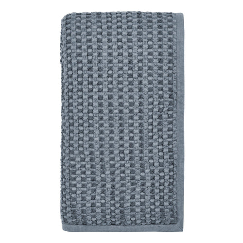 Cae Throw Blanket | Belgian Flax Linen | Blue Waffle Weave