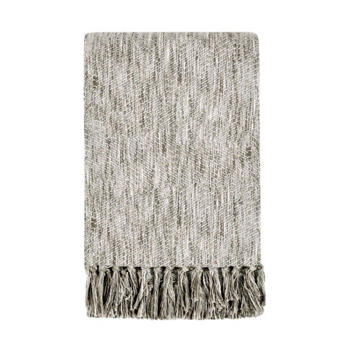 Avu Throw Blanket | Hand Woven Texture | Fringed Cotton | Beige