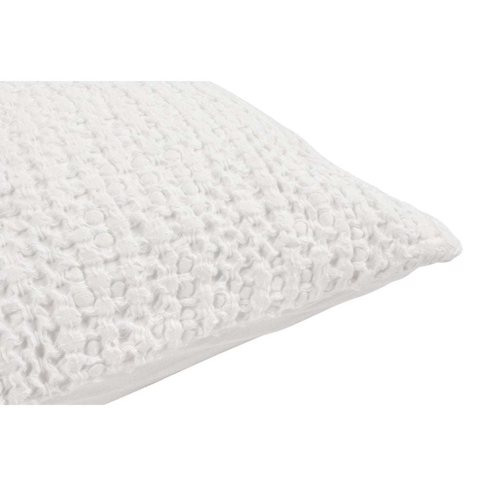 Dedi 20 x 36 King Pillow Sham, White Belgian Flax Linen Cotton By Casagear Home